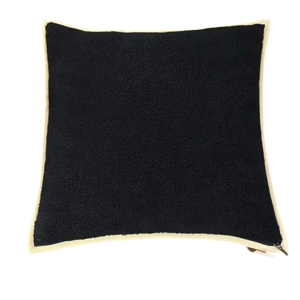 NWT Ralph Lauren Rolley Throw Pillow Navy 20x20 Sherpa